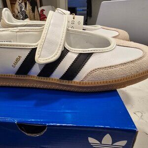 adidas Samba Jane White Black Gum Men's Shoes JR1402 Sz 10 NEW RARE Sneakers